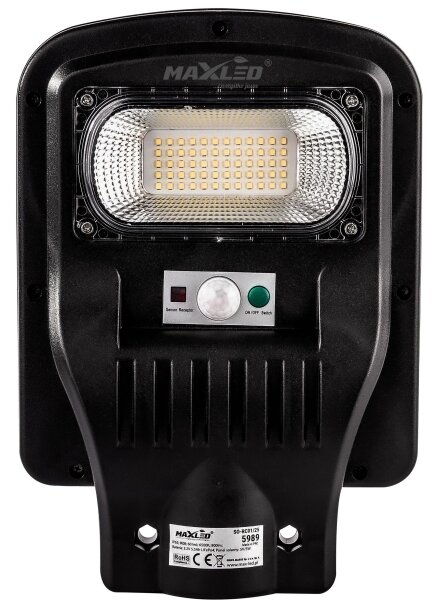 Lampada stradale solare LED con sensore LED/60W/6V 6500K IP65 + telecomando