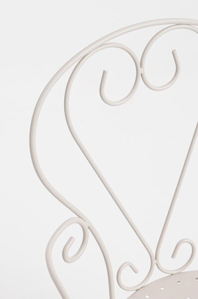 Sedia da esterno beige in metallo Etienne – Bizzotto