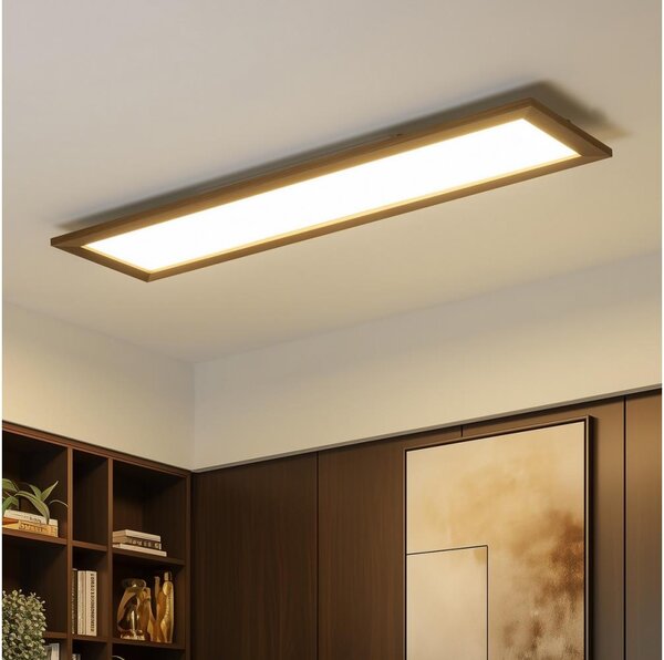 Brilagi - Plafoniera LED SLIMFRAME WOOD LED/58W/230V 124x34 cm marrone scuro