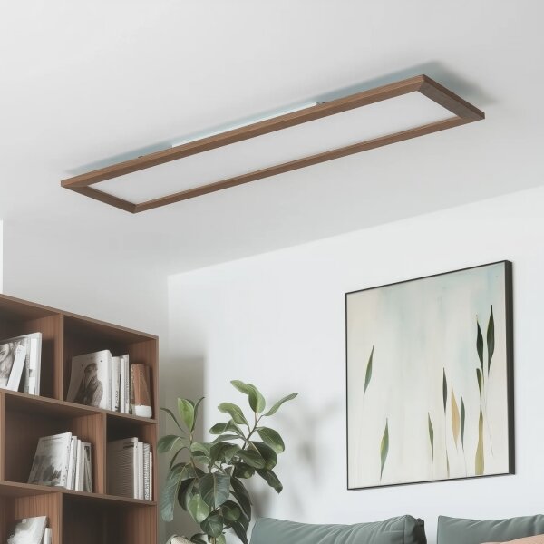 Brilagi - Lampada dimmerabile a LED SLIMFRAME WOOD LED/58W/230V 124x34 cm + telecomando