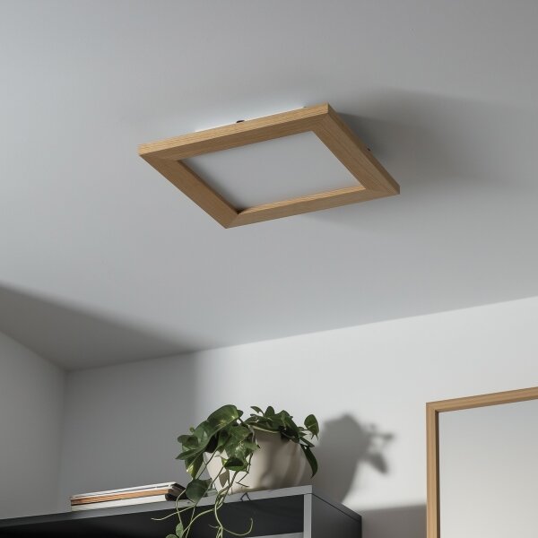 Brilagi - Plafoniera LED SLIMFRAME WOOD LED/25W/230V 34x34 cm marrone