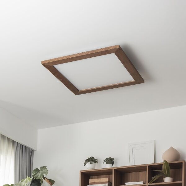 Brilagi -Plafoniera LED SLIMFRAME WOOD LED/36W/230V 49,5x49,5 cm marrone scuro