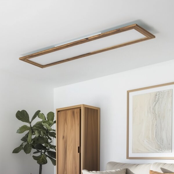 Brilagi - Plafoniera LED SLIMFRAME WOOD LED/58W/230V 124x34 cm marrone