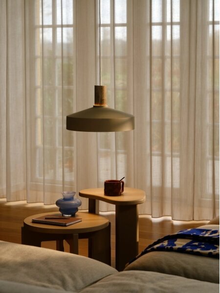 Nordlux - Lampadario a sospensione con filo ELVAS 1xE27/60W/230V diametro 37,5 cm beige