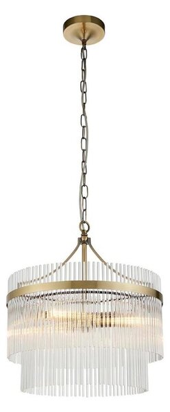 Endon 99167 - Lampadario a sospensione con catena MARIETTA 3xE14/7W/230V ottone/limpido