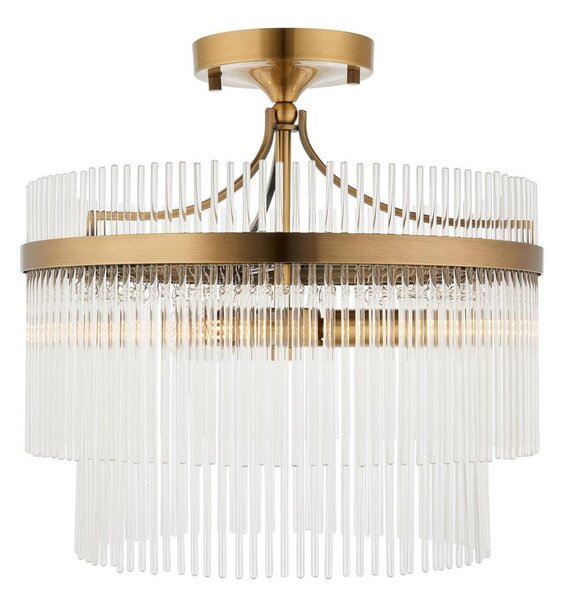 Endon 112575 - Lampadario a plafone MARIETTA 3xE14/7W/230V ottone/limpido