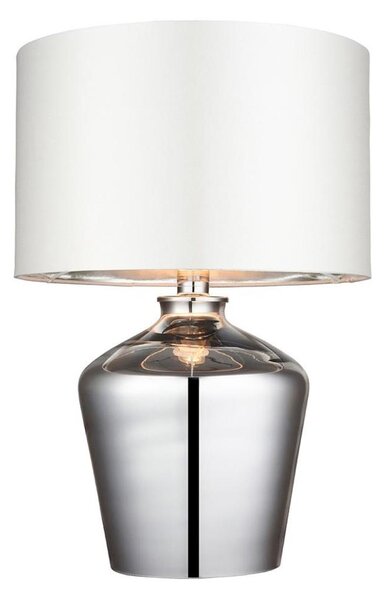 Endon 61198 - Lampada da tavolo WALDORF 1xE27/10W/230V cromo lucido/bianco