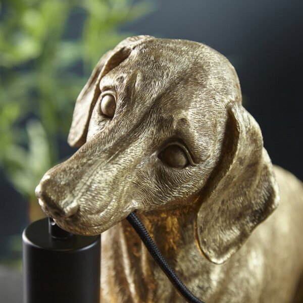 Endon 101187 - Lampada da tavolo DACHSHUND 1xE27/10W/230V oro