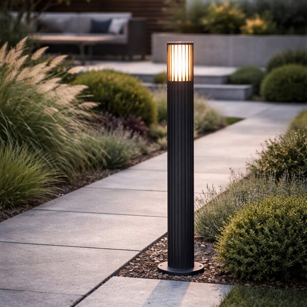 Lampada da esterno a paletto di design nera 80 cm IP44 - Boris