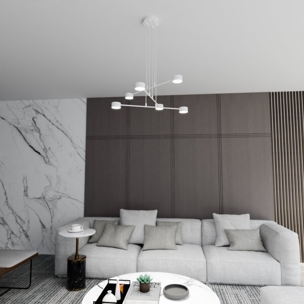 Lampadario a sospensione con filo MODUS 6xGX53/10W/230V bianco