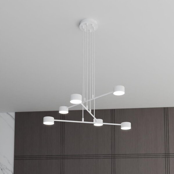 Lampadario a sospensione con filo MODUS 6xGX53/10W/230V bianco