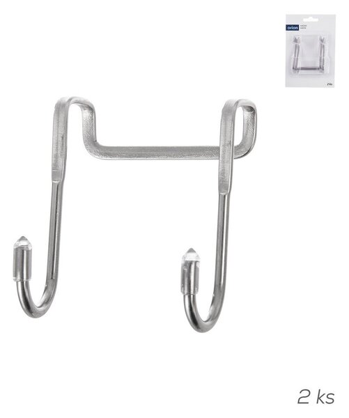 Set di ganci da appendere argentati in acciaio inox 2 pz – Orion