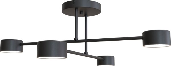 Lampadario a plafone HALO 4xGX53/10W/230V nero