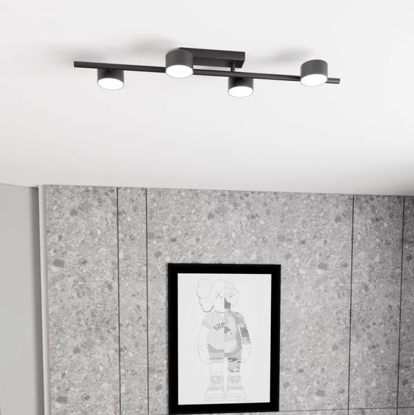 Plafoniera BET 4xGX53/12W/230V nero