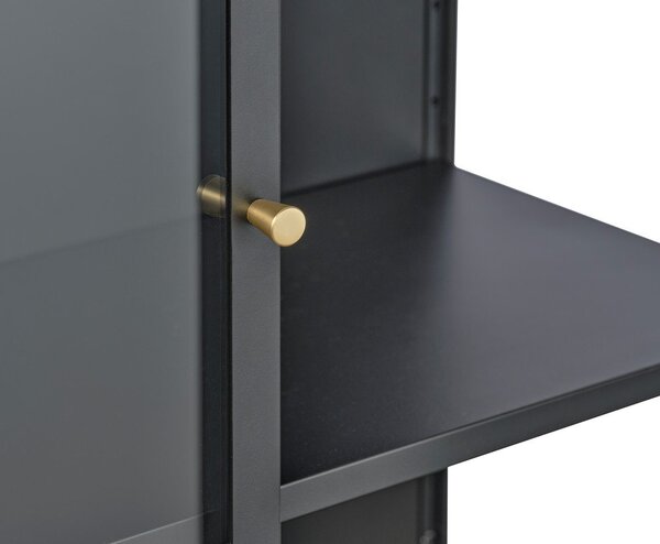 Vetrina nera in metallo 88x132 cm Carmel - Unique Furniture