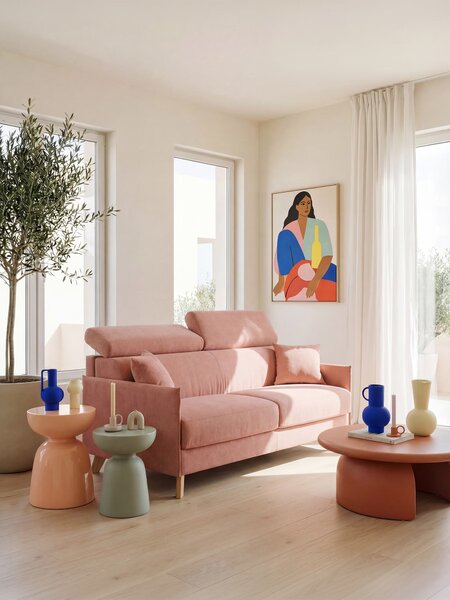 Sole divano letto matrimoniale design compatto - poggiatesta reclinabi