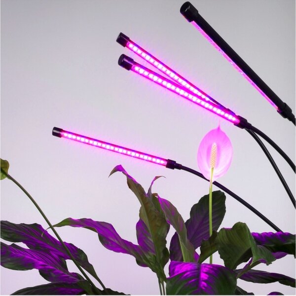 Lampada da terra dimmerabile a LED per la coltivazione di piante VITARO 4xLED/7,5W/230V nero