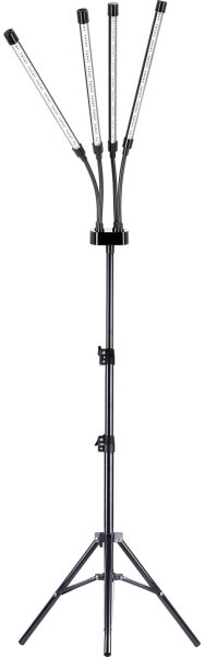 Lampada da terra dimmerabile a LED per la coltivazione di piante VITARO 4xLED/7,5W/230V nero