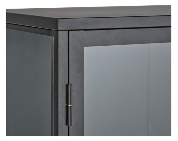 Vetrina nera in metallo 88x132 cm Carmel - Unique Furniture