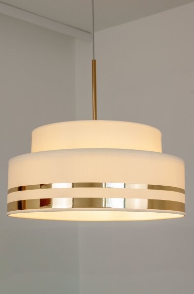 Lampadario a sospensione con filo TAMI 1xE27/60W/230V beige/oro