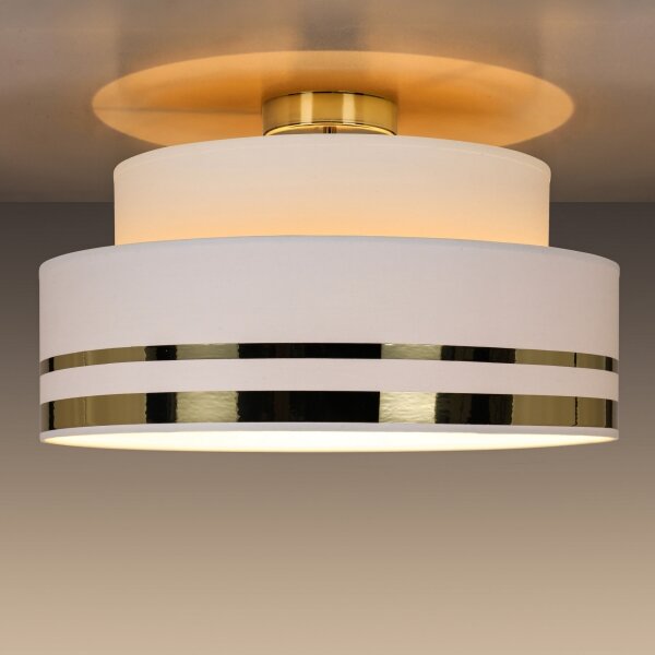 Plafoniera TAMI 1xE27/60W/230V diametro 40 cm bianco/oro
