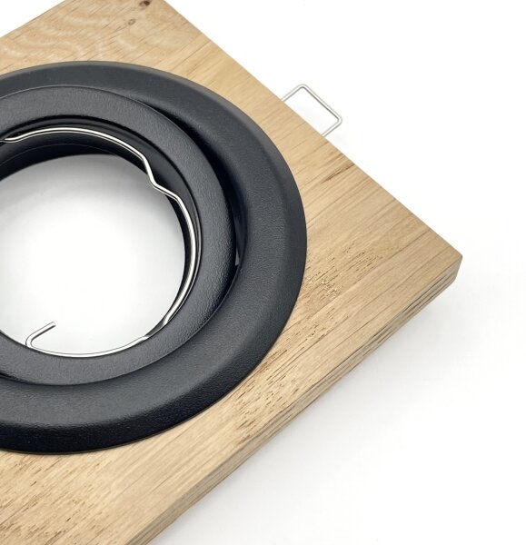 Faretto per controsoffitto TOBBY 1xGU10/20W/230V 11,5x11,5 cm rovere/nero