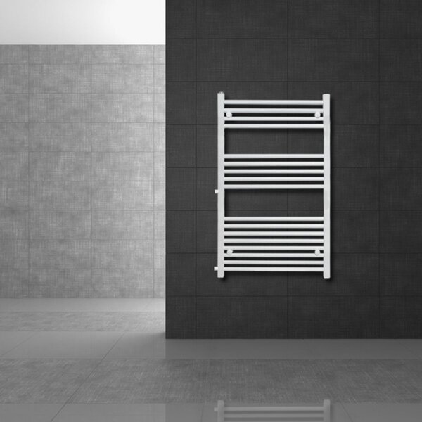 Radiatore bagno LuxeBath attacco laterale, 600x1200 mm, bianco, diritto, senza elemento riscaldante