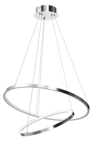 Lampadario LED a sospensione con filo HOOP LED/51W/230V diametro 60 cm 4000K cromo lucido