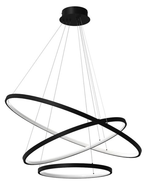Lampadario LED a sospensione con filo HOOP LED/93W/230V diametro 80 cm 4000K nero