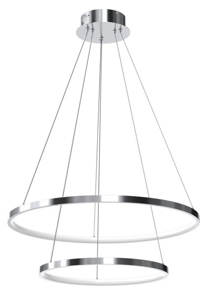 Lampadario LED a sospensione con filo HOOP LED/51W/230V diametro 60 cm 4000K cromo lucido