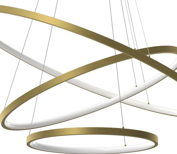 Lampadario LED a sospensione con filo HOOP LED/93W/230V diametro 80 cm 4000K oro