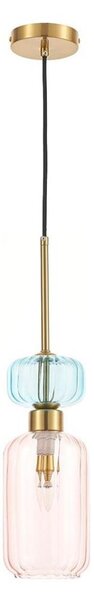 Lampadario a sospensione con filo MOLLY 1xE14/40W/230V diametro 12 cm oro/rosa/blu