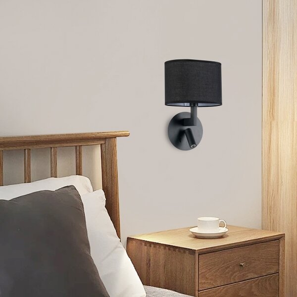 Brilagi - Lampada da parete LED DAYA 1xE14/40W/230V + LED/3W nera