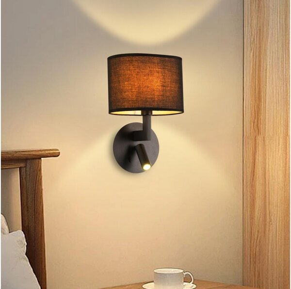 Brilagi - Lampada da parete LED DAYA 1xE14/40W/230V + LED/3W nera