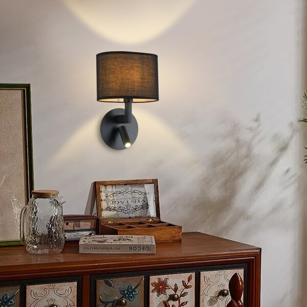 Brilagi - Lampada da parete LED DAYA 1xE14/40W/230V + LED/3W nera