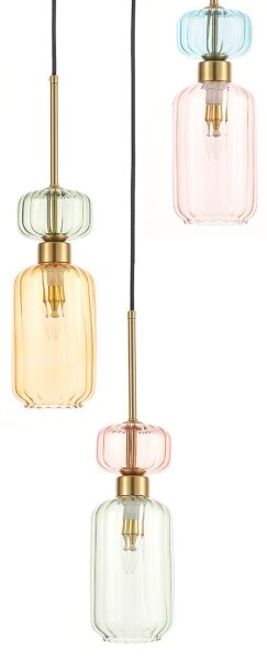 Lampadario a sospensione con filo MOLLY 3xE14/40W/230V diametro 38 cm colorato