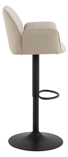 Sgabello da bar beige con altezza regolabile/con braccioli (altezza della seduta 85 cm) Glenda – Actona