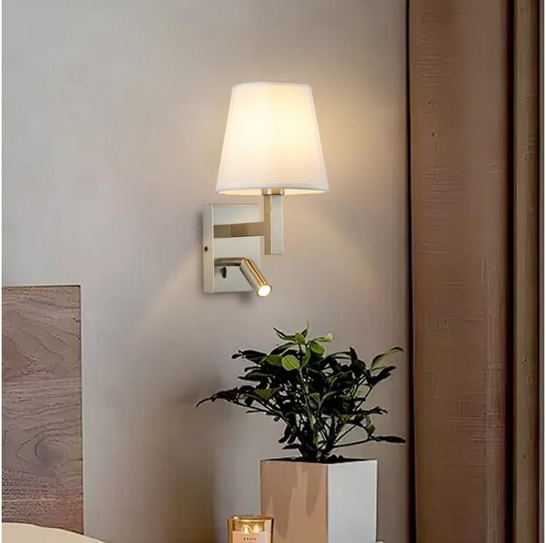 Brilagi - Applique a LED DEYA 1xE14/40W/230V + LED/3W bianco/cromo opaco