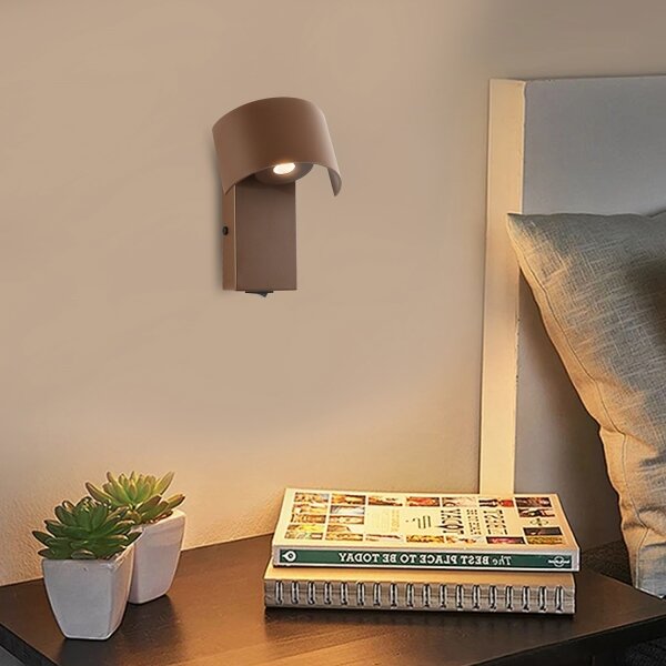Brilagi - Applique a LED VASTO LED/3W/230V marrone