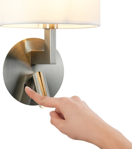 Brilagi - Applique a LED DAYA 1xE14/40W/230V + LED/3W bianco/cromo opaco