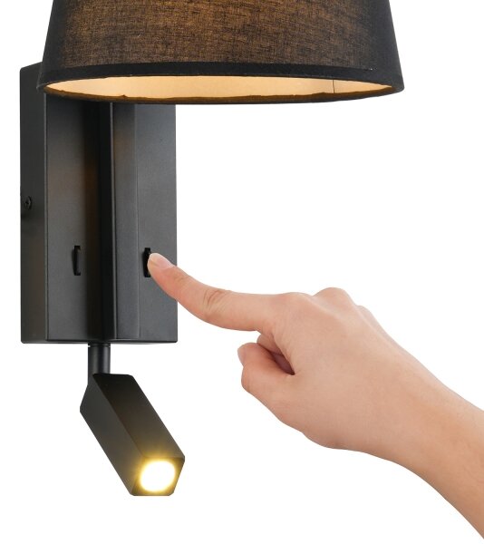 Brilagi - Applique a LED RAYA 1xE14/40W/230V + LED/3W nero