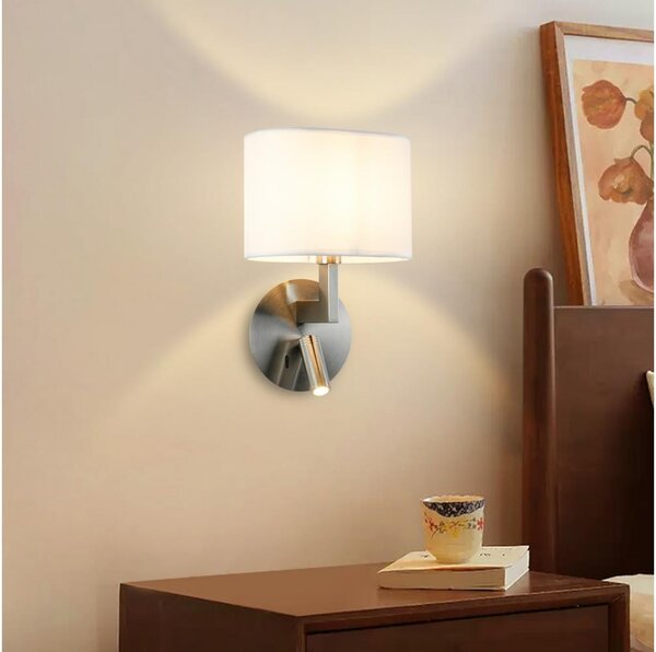 Brilagi - Applique a LED DAYA 1xE14/40W/230V + LED/3W bianco/cromo opaco