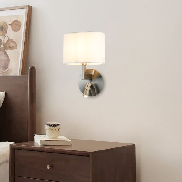 Brilagi - Applique a LED DAYA 1xE14/40W/230V + LED/3W bianco/cromo opaco