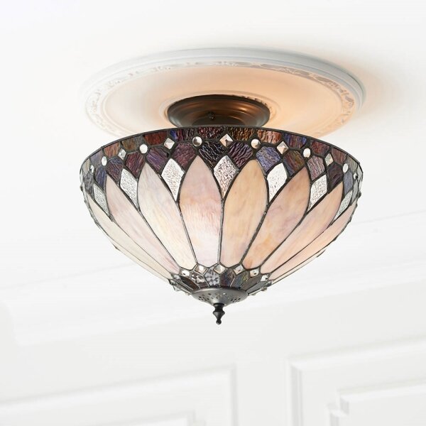 Endon 63978 - Lampadario a plafone Tiffany BROOKLYN 3xE27/60W/230V diam. 40 cm