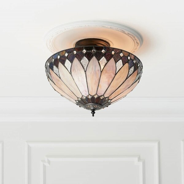 Endon 63978 - Lampadario a plafone Tiffany BROOKLYN 3xE27/60W/230V diam. 40 cm