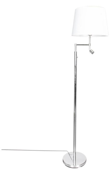 ByRydens 1988780-5000 Lampada da terra ORLANDO 1xE27/5W/230V+LED/3W bianco/cromo