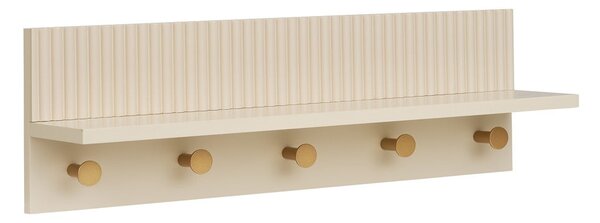 Attaccapanni da parete beige con scaffale 50 cm Rocca – House Nordic