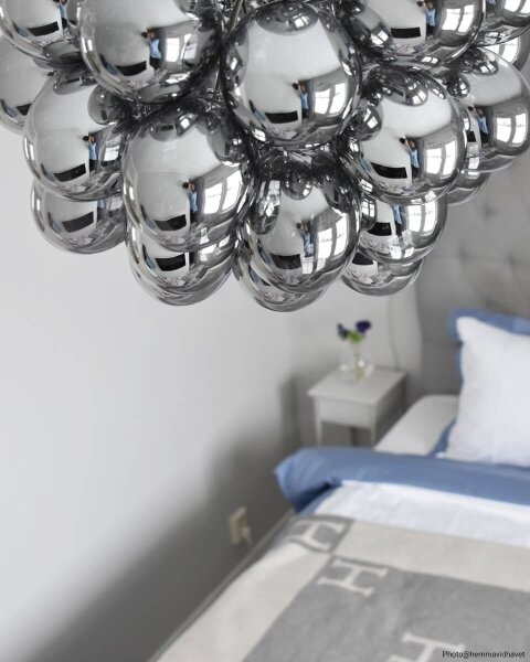ByRydens 4200440-4505 - Lampadario a sospensione con filo GROSS 8xG9/4W/230V fumé/nero