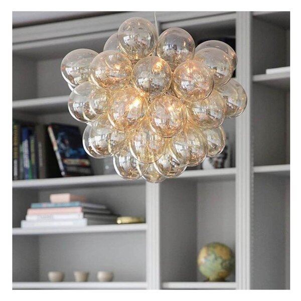 ByRydens 4200440-5503 - Lampadario a sospensione con filo GROSS 8xG9/4W/230V fumé/marrone