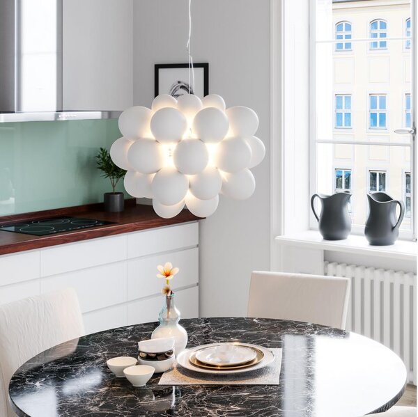 ByRydens 4200440-5002 - Lampadario a sospensione con filo GROSS 8xG9/4W/230V bianco